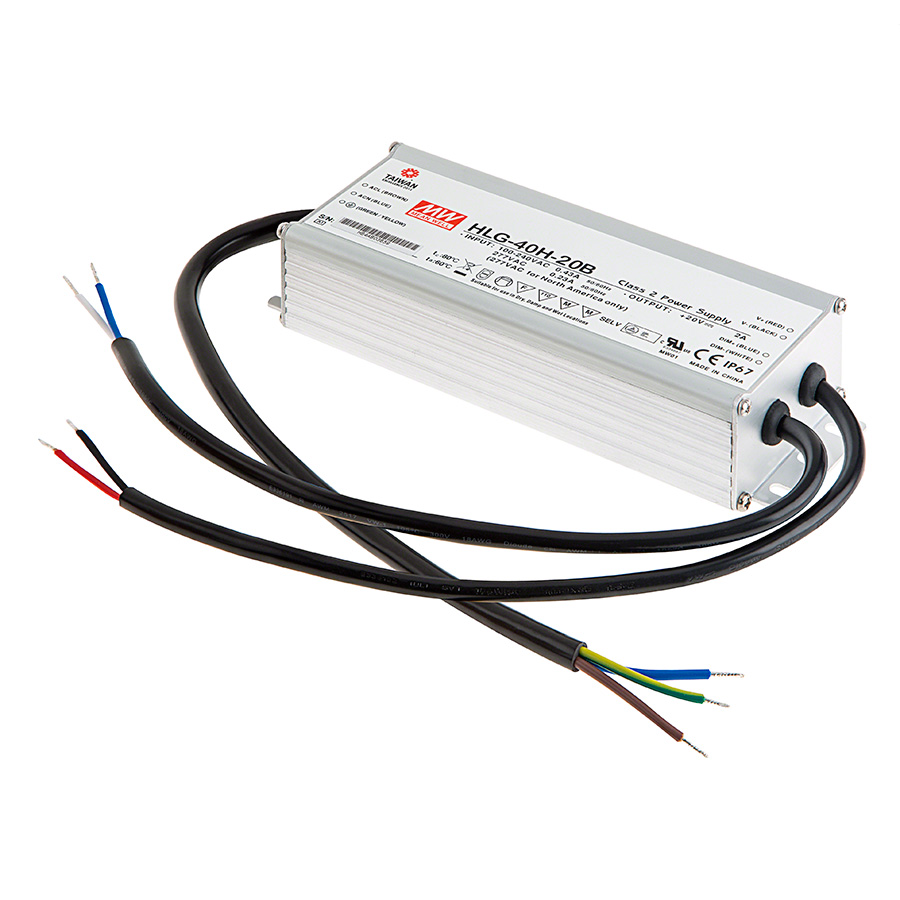 Meanwell LED Alu-Switching Power Supply HLG Series SNT IP65-67 40-600 Watt 12-48 Volt 