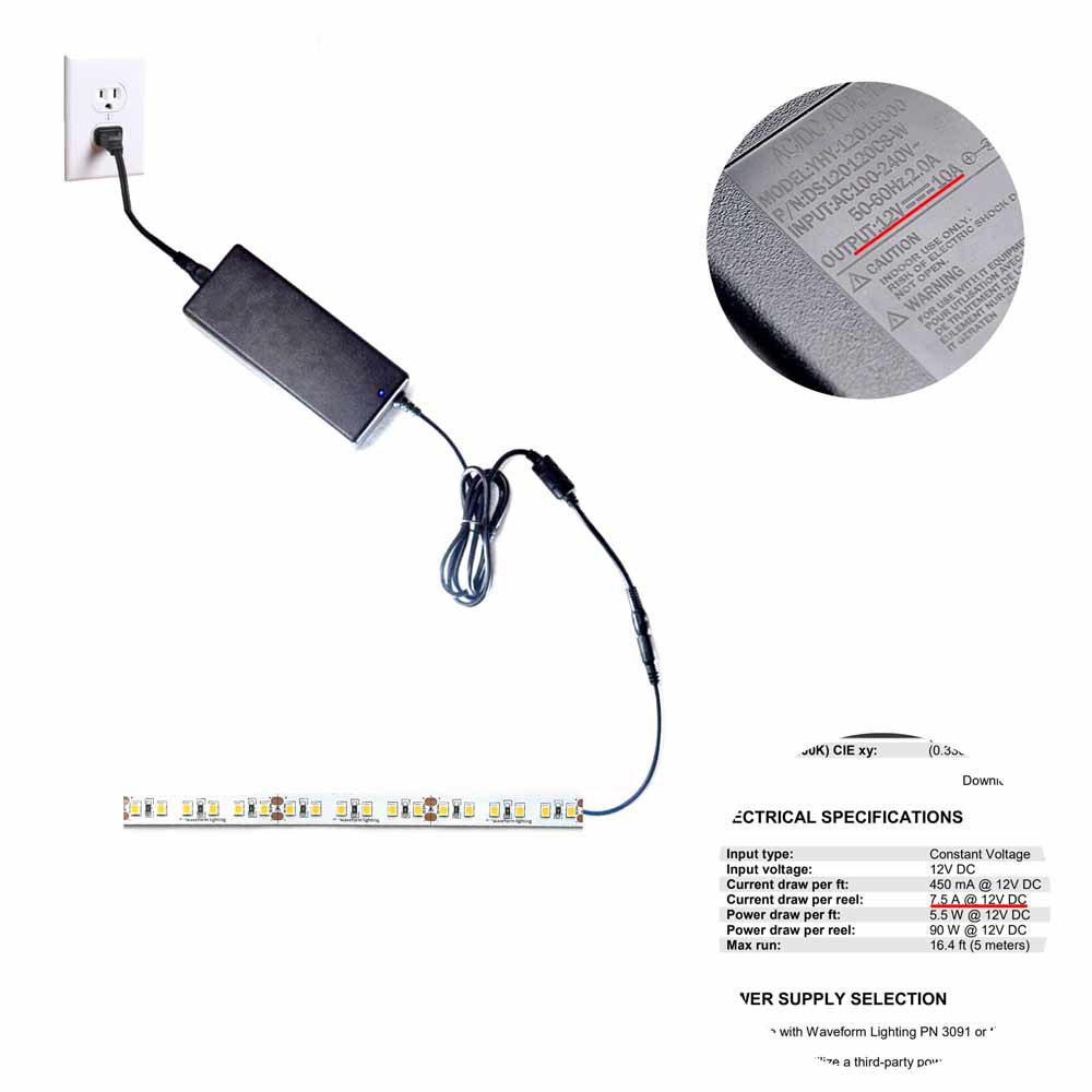 Black Reel 5M 5050 RGB+White RGBW/RGBWW 60Leds/M LED Strip Light & Remote &Power 